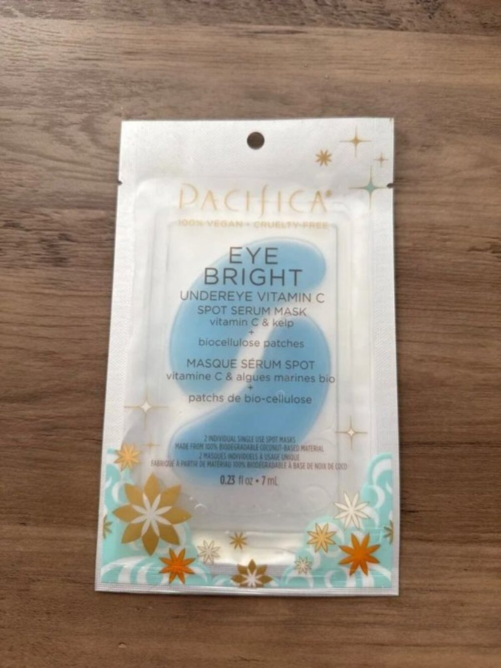 Pacifica Eye Bright Undereye Vitamin C Spot Serum Mask 2 Patches NIP